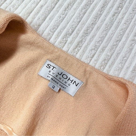 Vintage St. John Evening By Marie Gray Women's Cream Knit Blazer - Picture 9 of 9